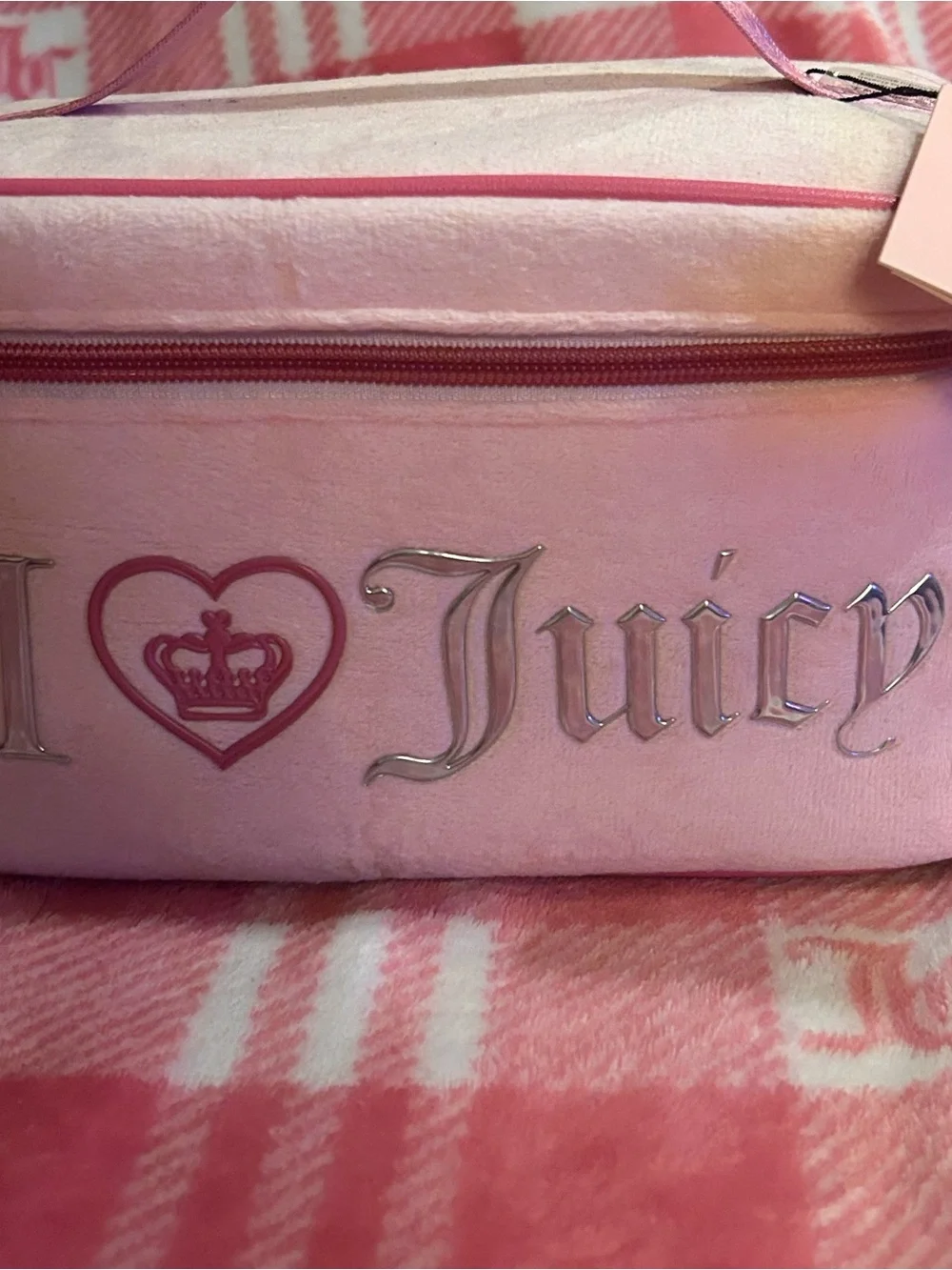 Juicy Couture Pink Plush 'I ♥ Juicy' Cosmetic Case. Brand New With Tags❤️
